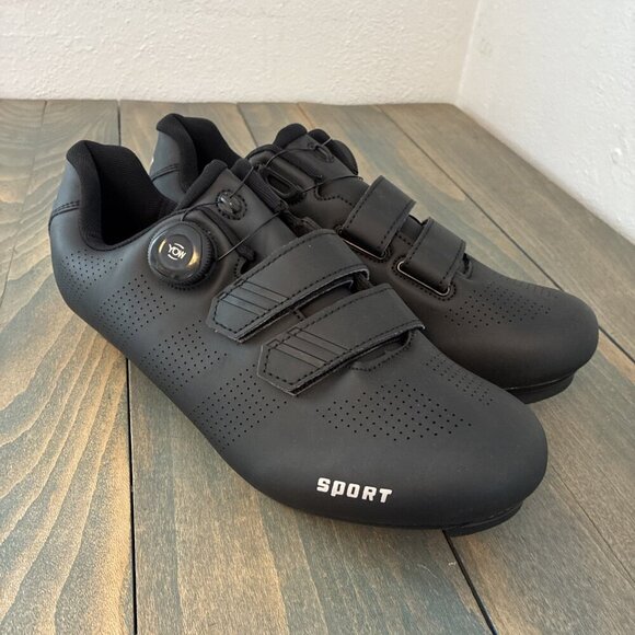 YOW Sport Cycling Road Spinning Shoes Dial Closure Black Men’s Size 8.5 (ST) - Picture 4 of 7